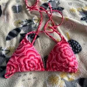 Pink/Red Bikini Top